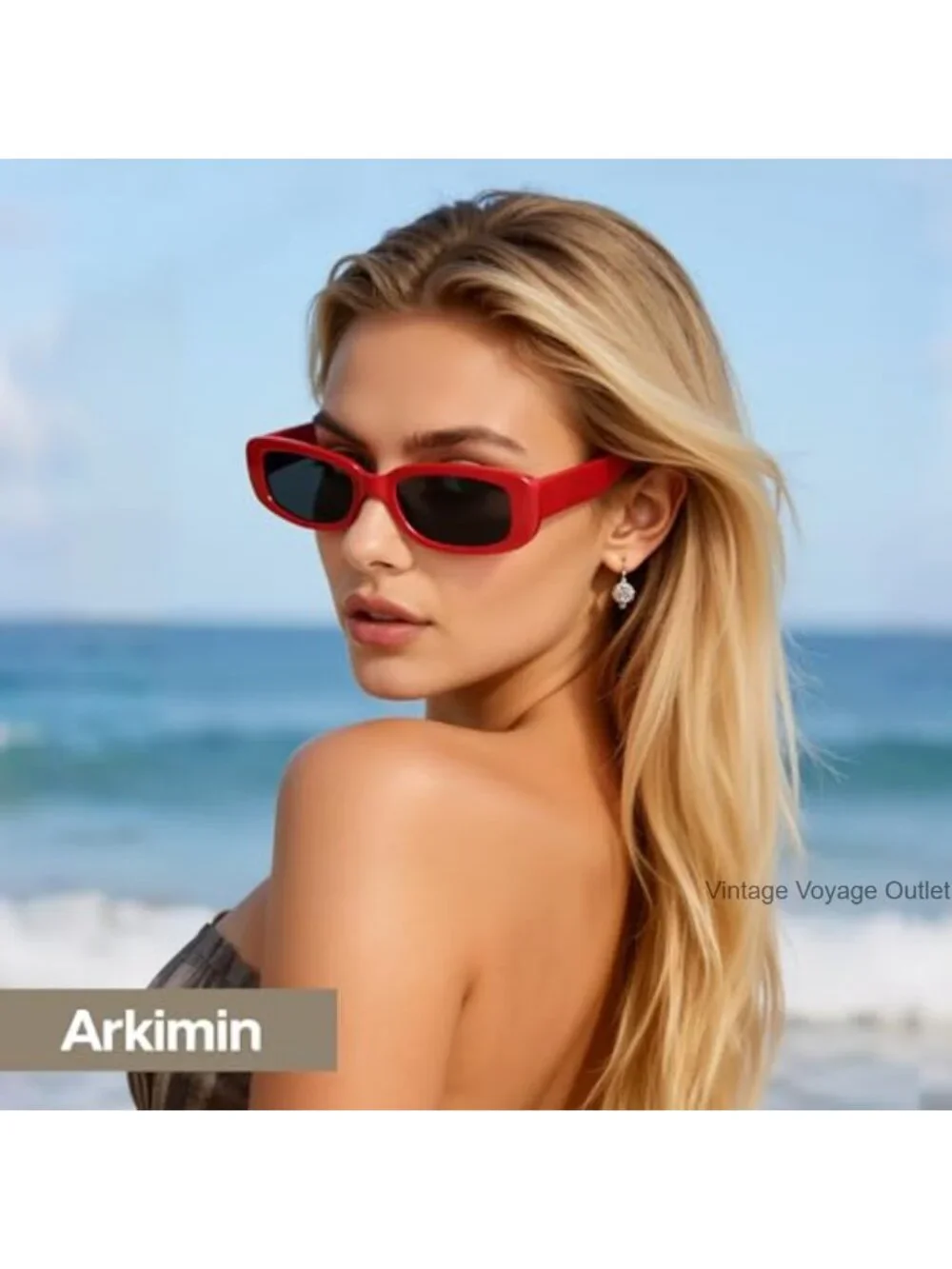 Retro Y2K Rectangle Sunglasses UV400 Protection Womens Mens